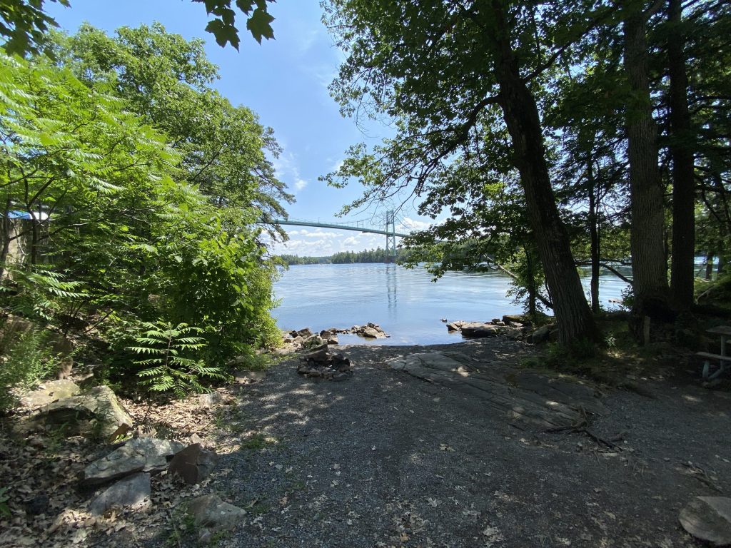 The Ivy Lea Campground view of water and bridge