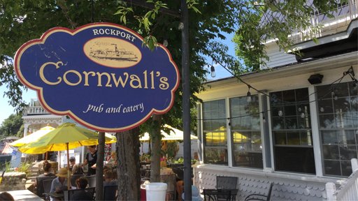 The Cornwall's Pub and Eatery sign.