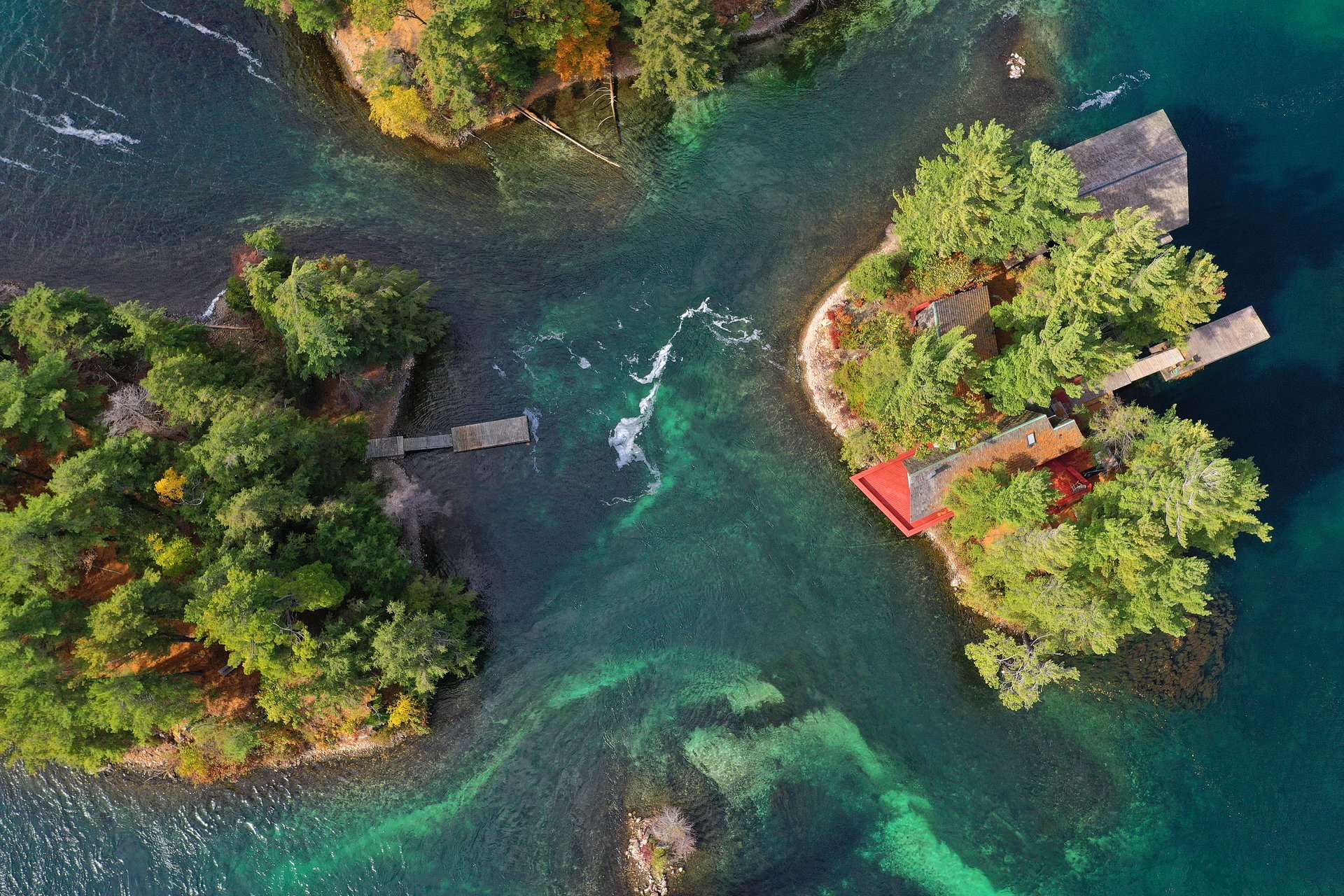 A group of islands in the 1000 Islands.