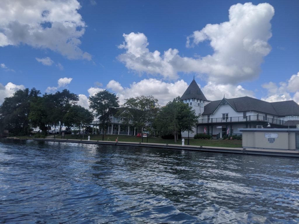 The 1000 Islands Boat Museum from the St. Lawrence River