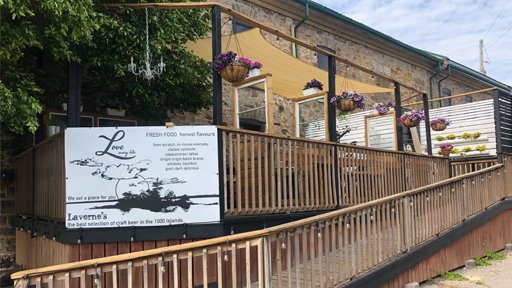 The exterior of Laverne's Eatery in the 1000 Islands.