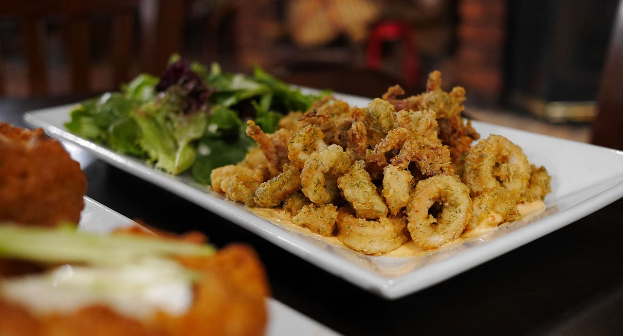 A plate of calamari.