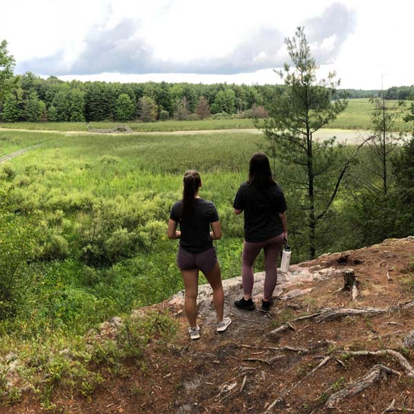 Two Hikers on Trail